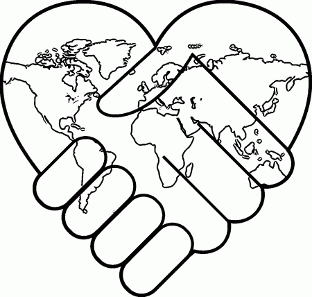 World Peace Coloring Page | Wecoloringpage