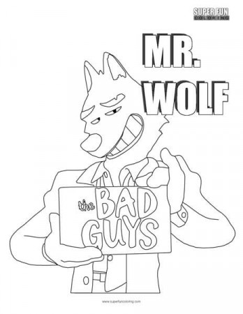 Bad Guys Mr. Wolf Coloring - Super Fun Coloring