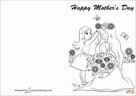 Happy Mother's Day Card coloring page | Free Printable Coloring Pages
