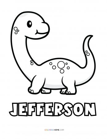 Jefferson dinosaur coloring page