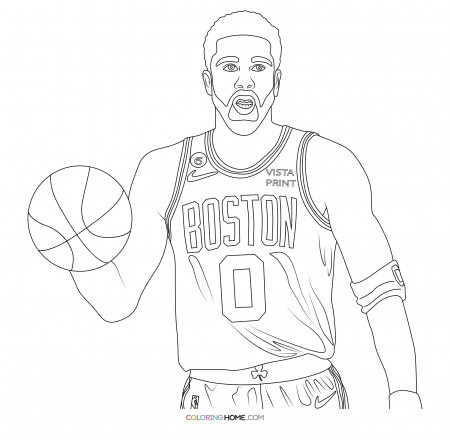 Jayson Tatum coloring page