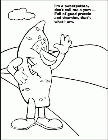 Sweet Potato Coloring Page - Get ...