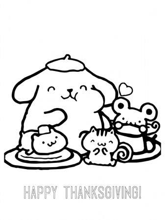 Pompompurin Thanksgiving Coloring Page ...