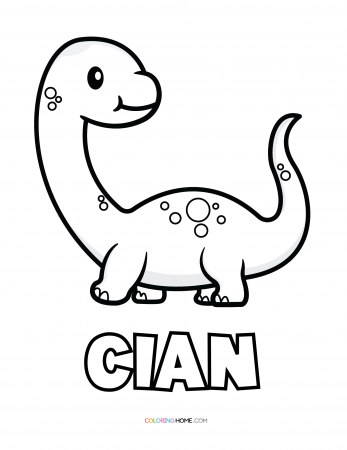 Cian dinosaur coloring page