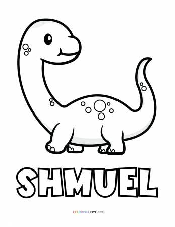 Shmuel dinosaur coloring page