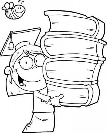 Stack of Books Coloring Pages - Coloring Cool