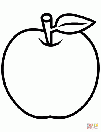 Apple coloring page | Free Printable Coloring Pages