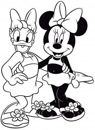 Walt Disney Coloring Pages – Daisy Duck & Minnie Mouse - Walt Disney  Characters Photo (40227496) - Fanpop