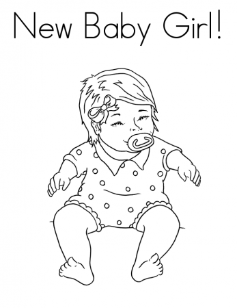 Baby With Dummy Pacifier Coloring Pages - Coloring Cool