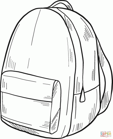 Backpack coloring page | Free Printable Coloring Pages