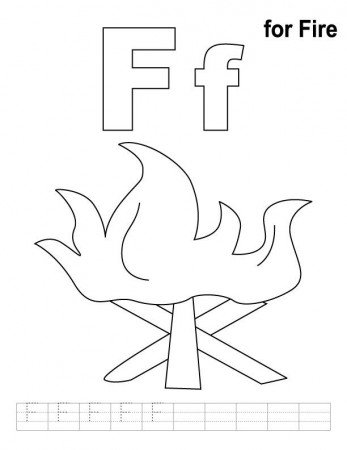 F for fire coloring page with handwriting practice | Download Free F for  fire colori… | Improve your handwriting, Kids handwriting practice, Improve  writing skills