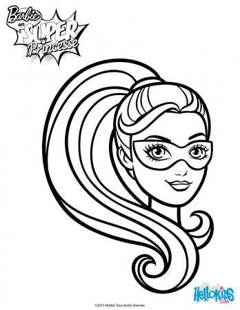 Barbie super hero mask coloring pages - Hellokids.com