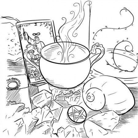 Magick Altar Download Printable Coloring Page Downloadable | Etsy