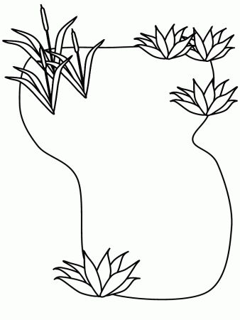 Pond Coloring Page - AZ Coloring Pages | Pond animals, Pond crafts, Coloring  pages