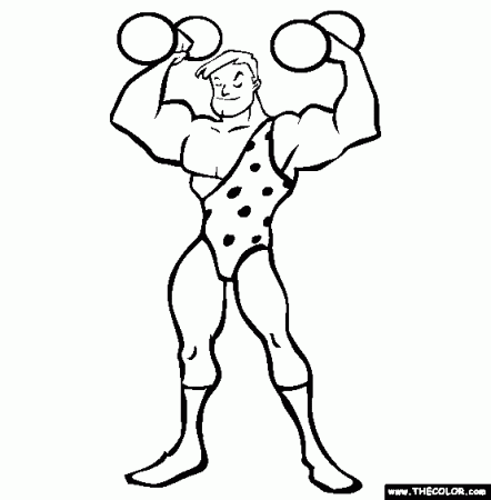 Strong Man Coloring Page | Free Strong Man Online Coloring | People coloring  pages, Coloring pages, Online coloring