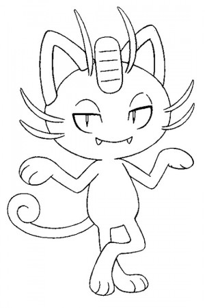 Coloring page Pokémon Alola Forms : Alolan Meowth 11