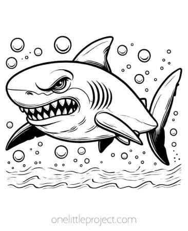 Printable Shark Coloring Sheets