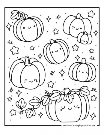 9 Cute Pumpkin Coloring Pages (Free ...