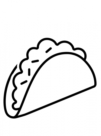 Kids-n-fun.com | Coloring page Shapes of Food Taco