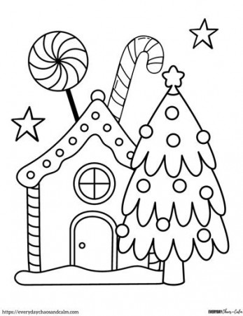 7 Free Gingerbread House Coloring Pages (Printable PDF)