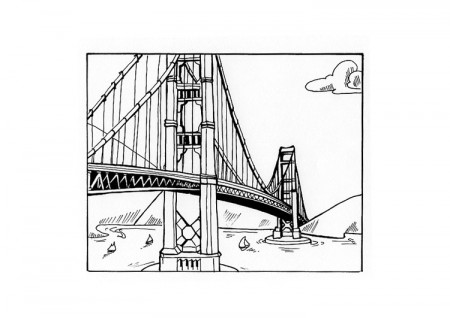 Coloring Page bridge - free printable coloring pages - Img 10442