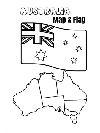 Flag with Country Map Coloring Pages - Free Printable Coloring Pages for  Kids