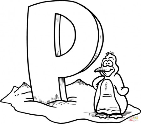 Letter P is for Penguin Coloring Pages - Letter P Coloring Pages - Coloring  Pages For Kids And Adults
