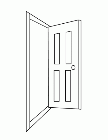 Door Coloring Page | Coloring pages, House colouring pages, Summer coloring  pages