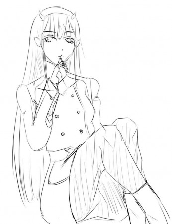 Zero Two 02 Anime Coloring Pages - Novocom.top