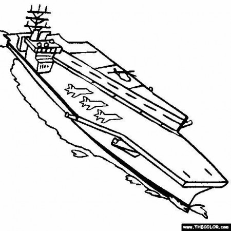 Aircraft Carrier Coloring Pages | Aircraft carrier, Coloring pages, Color