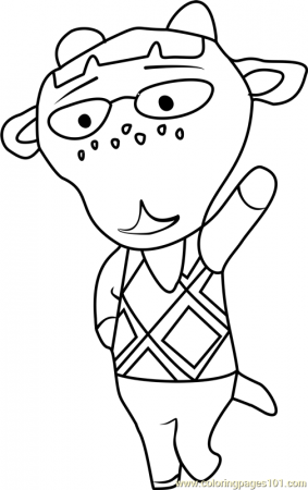 Velma Animal Crossing Coloring Page for Kids - Free Animal Crossing  Printable Coloring Pages Online for Kids - ColoringPages101.com | Coloring  Pages for Kids