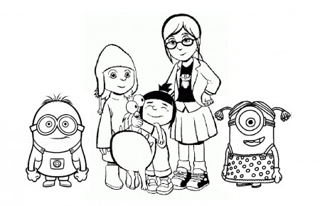 Despicable Me image to download and color - Despicable Me Kids Coloring  Pages