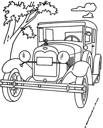 Ford Classic Model T Car Coloring Pages : Color Luna | Cars coloring pages,  Truck coloring pages, Coloring pages