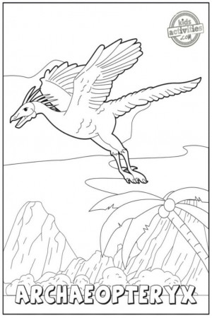 Awesome Archaeopteryx Dinosaur Coloring Pages for Kids | Kids Activities  Blog