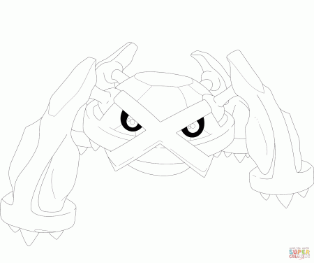 Metagross coloring page | Free Printable Coloring Pages