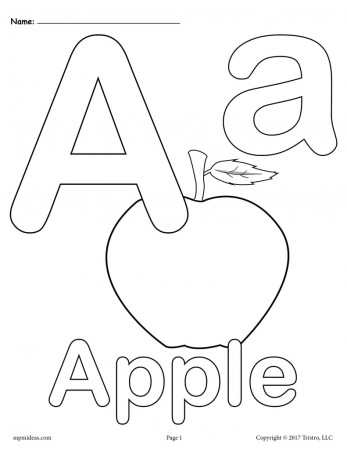 Letter A Coloring Pages - 3 Printable Alphabet Coloring Pages! – SupplyMe