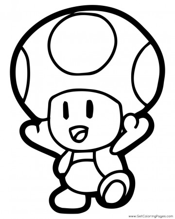 Toad Paper Mario Sticker Star Coloring Page - Get Coloring Pages