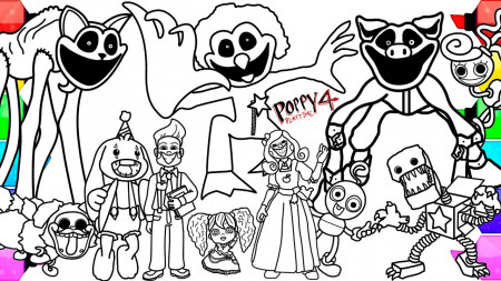 POPPY PLAYTIME CHAPTER 4 Coloring Pages / How to Color All New Bosses and  Monsters / NCS MUSIC