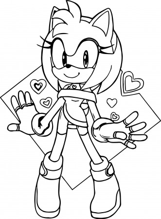 cool Zealous Amy Rose Coloring Page | Rose coloring pages, Sailor moon coloring  pages, Monster coloring pages