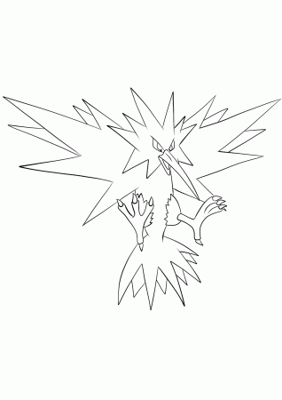 Zapdos No.145 : Pokemon Generation I - All Pokemon coloring pages ...