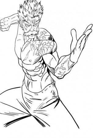 One Punch Man Coloring Page | Coloring pages, One punch man, One punch