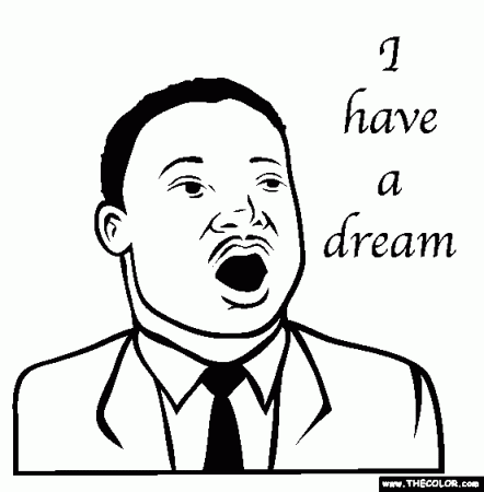 Martin Luther King I Have a Dream Coloring Page