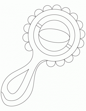 Baby Rattler Coloring Page - Coloring Pages For All Ages