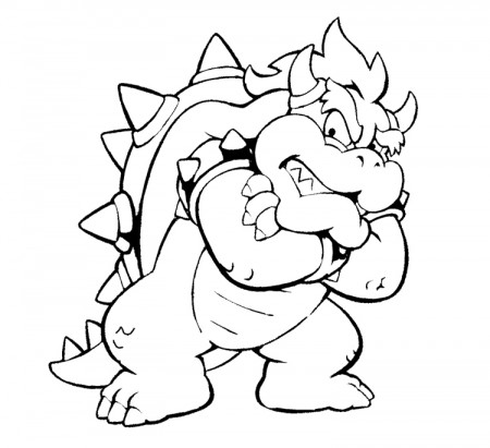Bowser - Coloring Pages for Kids and for Adults