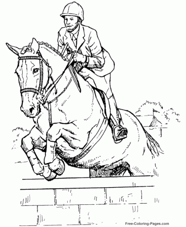Horse coloring sheets - 038