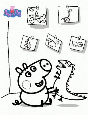 Amazing of Free Peppa Pig Coloring Pages On Peppa Pig Co #936