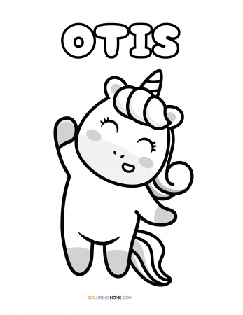 Otis unicorn coloring page
