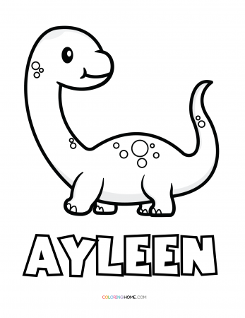 Ayleen dinosaur coloring page