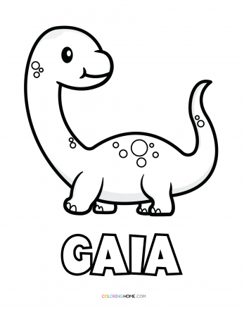 Gaia dinosaur coloring page