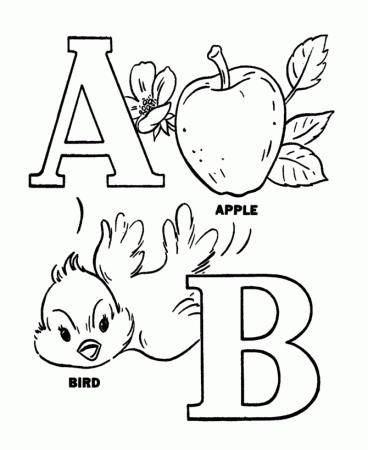 Pre-K ABC Coloring - Alphabet Activity Sheets - Easy Coloring 
